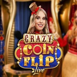 Official Live Casino logo: Crazy Coin Flip by Evolution at GoldRun Casino