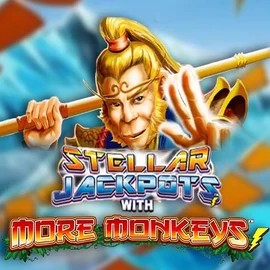 Stellar Jackpots with More Monkeys game by Lightning Box Game – logo hosted on GoldRun Casino