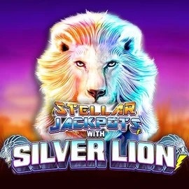 Stellar Jackpots with Silver Lion logo by Lightning Box Game GoldRun Casino